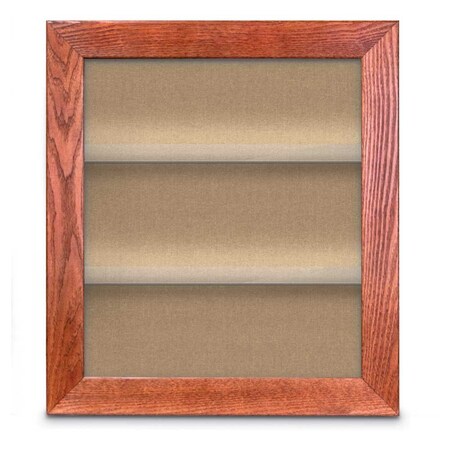 United Visual Products Outdoor Enclosed Combo Board, 42"x32", Black Frame/Grey & Dark Spruce UVCB4232ODB-GREY-DRKSPR